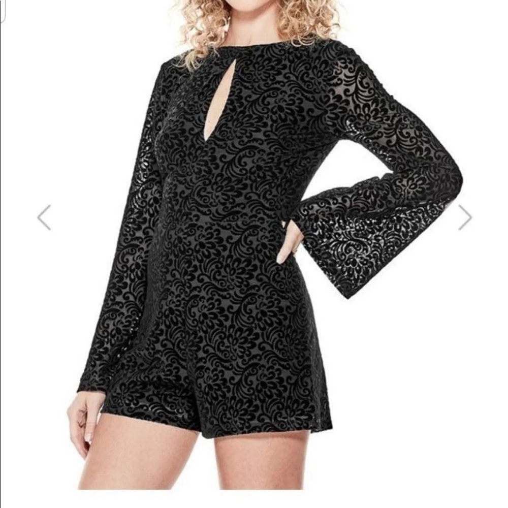 Lulu velvet burnout romper